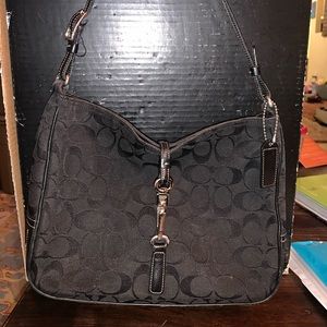 Coach Monogram Handbag Black